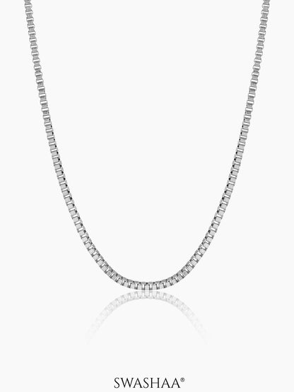 Box 2 MM Men's Chain Silver