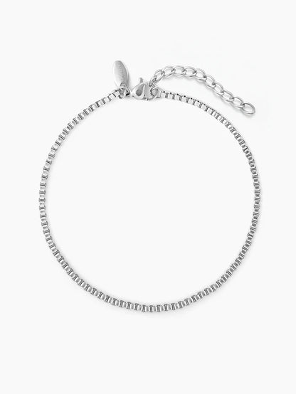 Box Chain Silver 2 MM Kid's Bracelet Silver