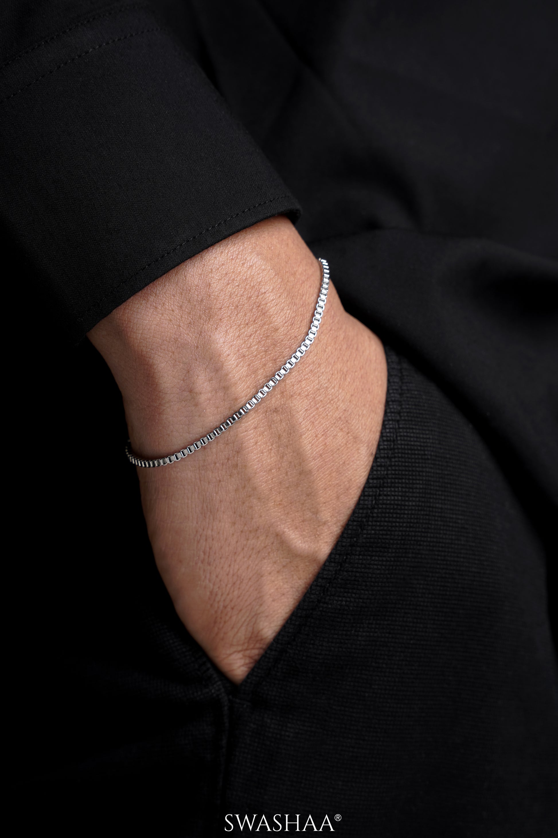 Box Chain 2 MM Men's Bracelet