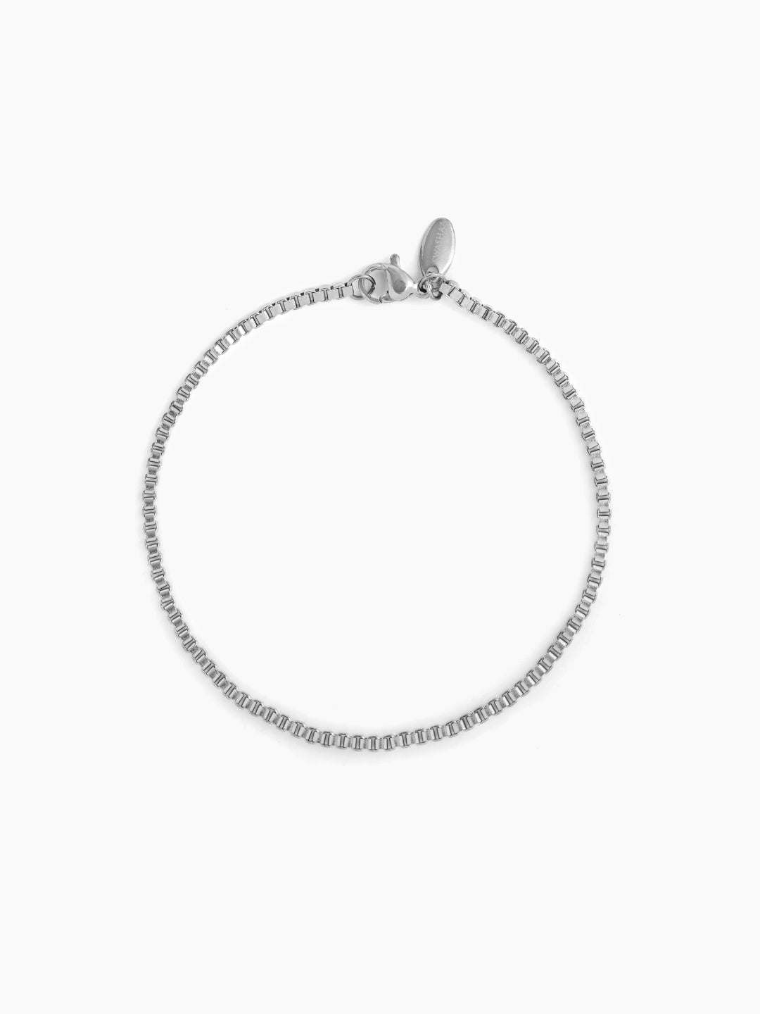 Box Chain 2 MM Silver Men's Bracelet