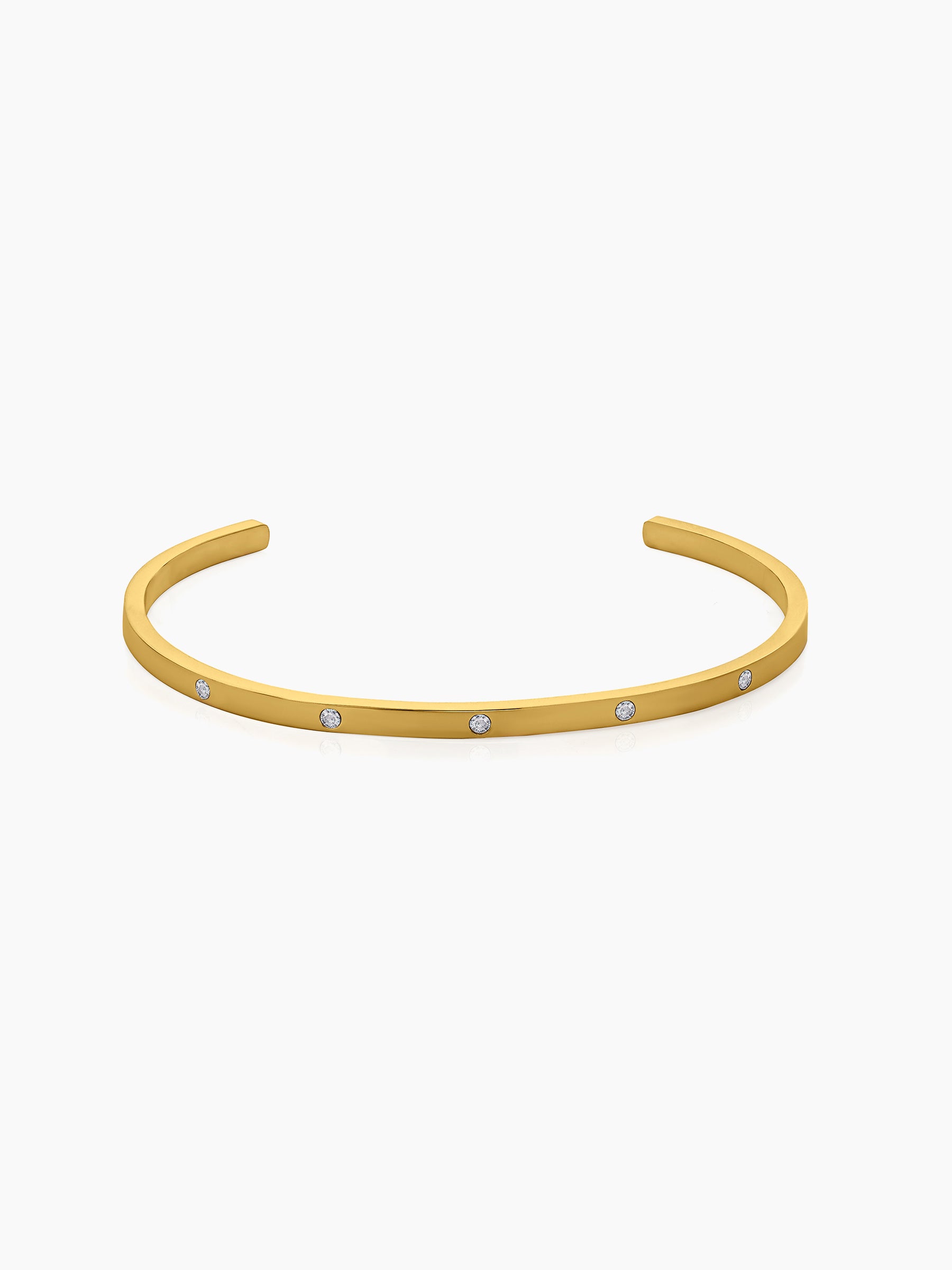 Bree Diamond 18K Gold Plated Cuff Bracelet
