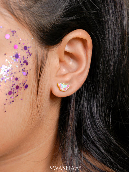 Bubbly Butterfly 18K Gold Plated Kid's Earrings