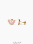 Bubbly Butterfly 18K Gold Plated Kid's Earrings Gold