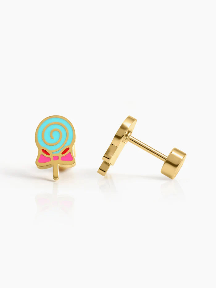 Bubbly Lolli Pop 18K Gold Plated Kid's Earrings Gold