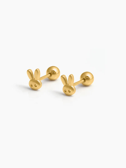 Bun Bun 18K Gold Plated Kid's Earrings Gold