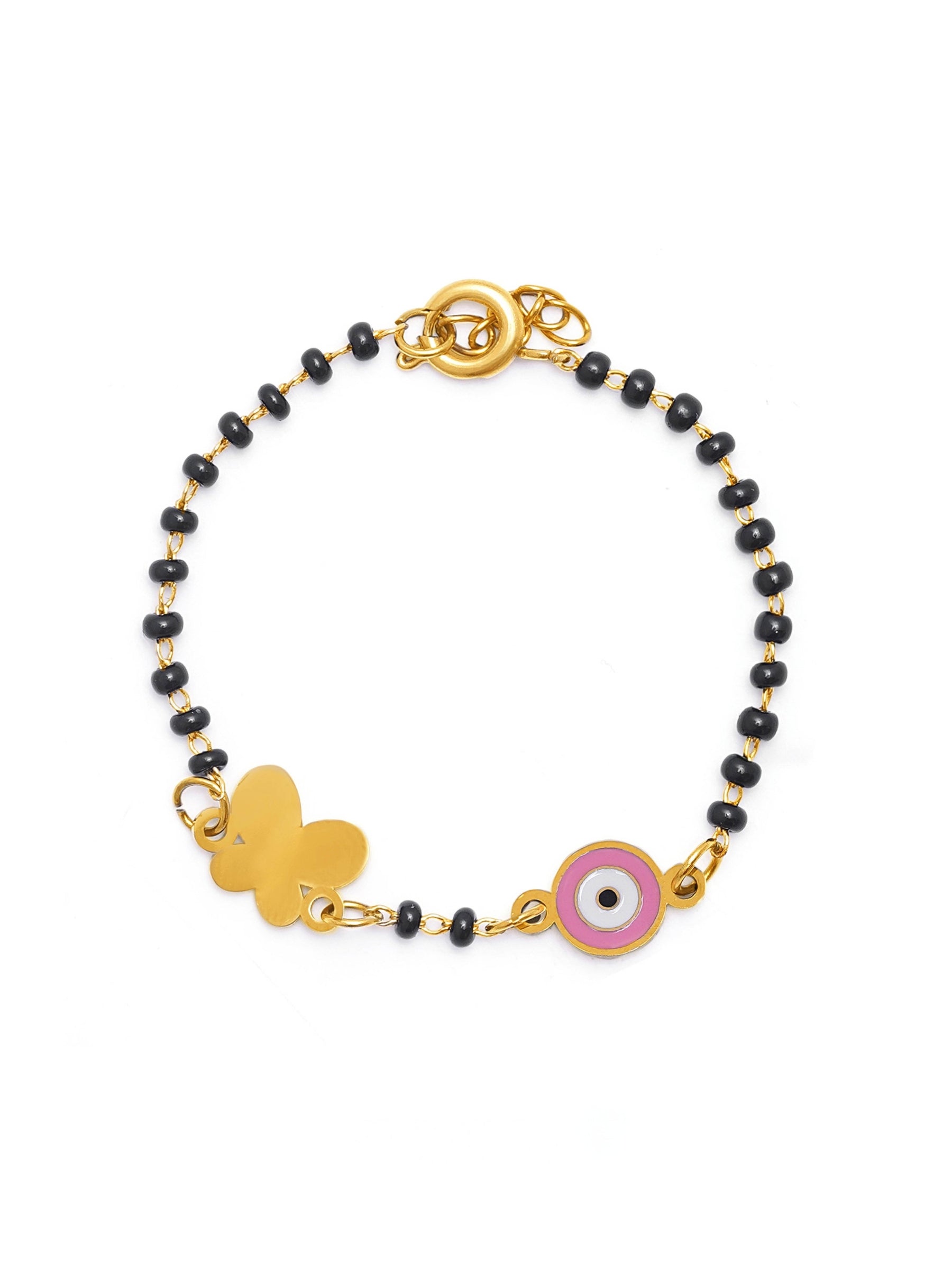 Butterfly Shield 18K Gold Plated Kid's Nazariya Bracelet