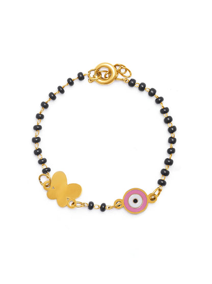 Butterfly Shield 18K Gold Plated Kid's Nazariya Bracelet