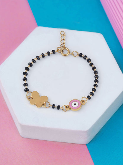Butterfly Shield 18K Gold Plated Kid's Nazariya Bracelet