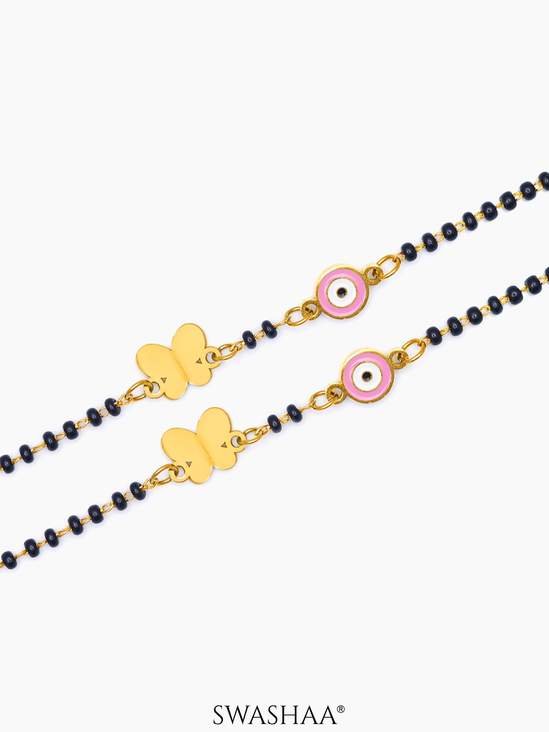 Butterfly Shield 18K Gold Plated Kid's Nazariya Bracelet