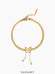 Butterfly Snake Chain Bracelet 18K Gold Plated