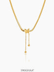 Butterfly Snake Chain Necklace 18K Gold Plated