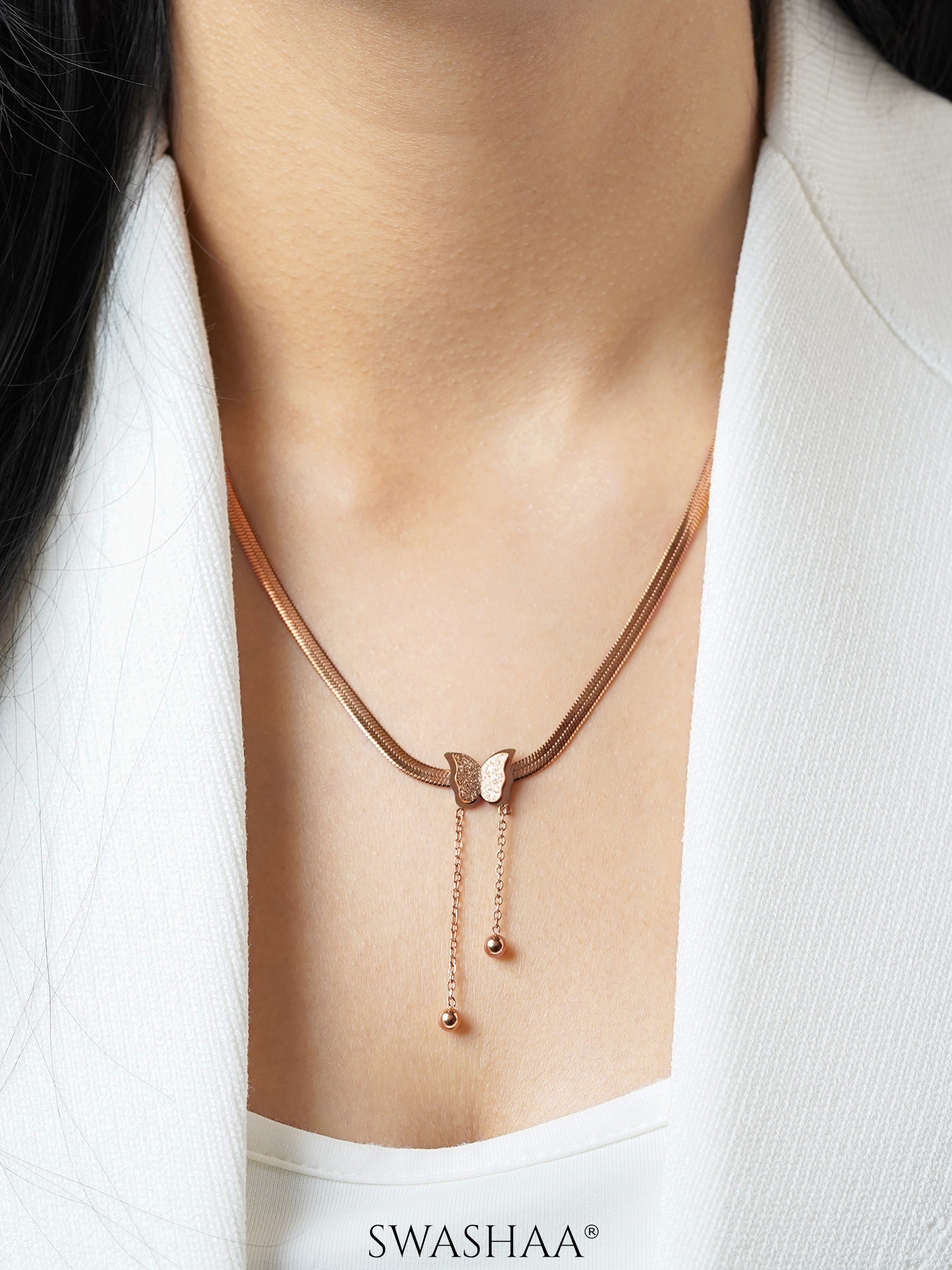 Butterfly Snake Chain Necklace