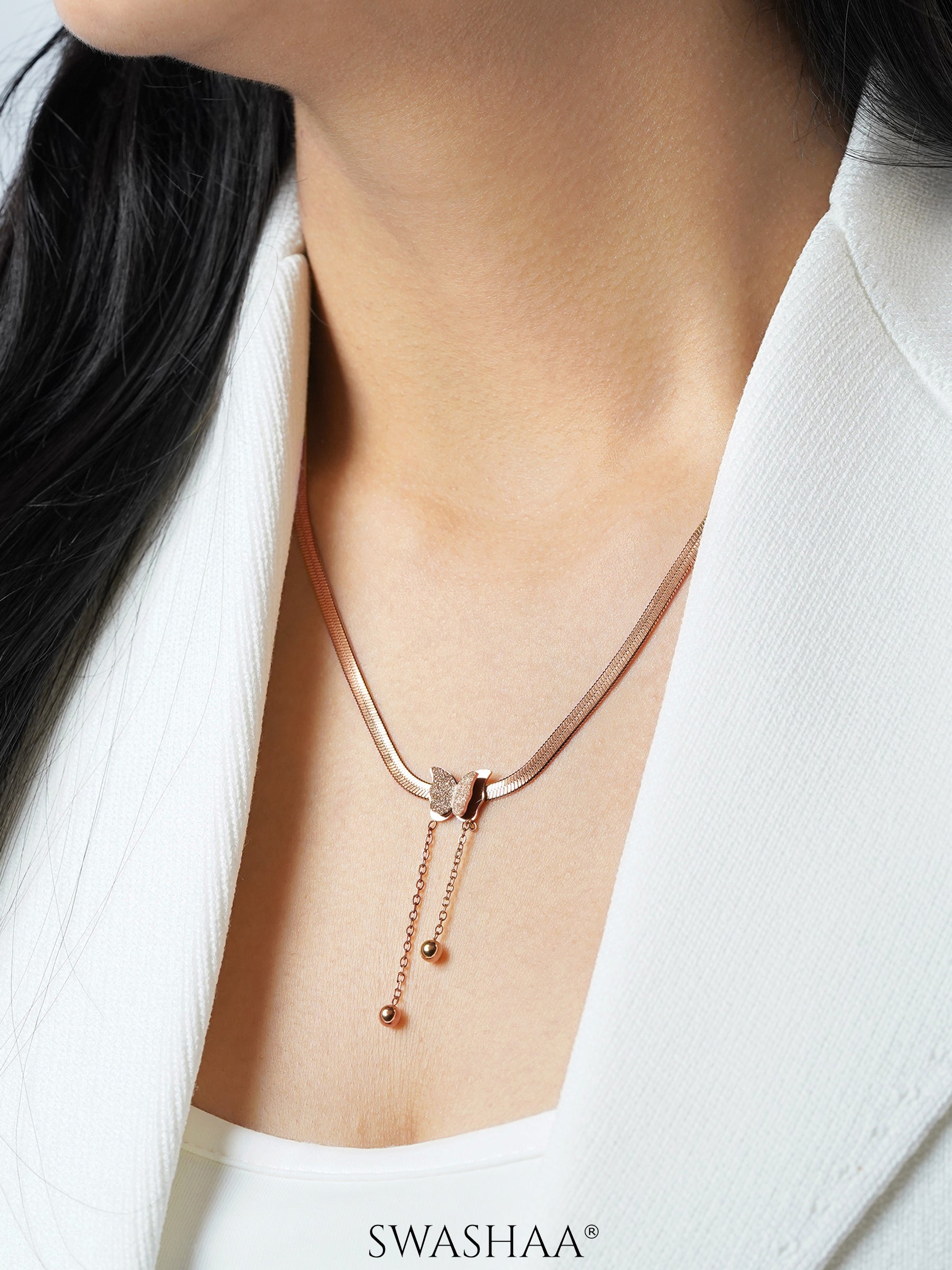 Butterfly Snake Chain Necklace