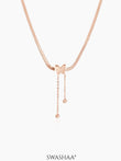 Butterfly Snake Chain Necklace Rosegold
