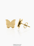 Butterfly Women's Stud Earrings 18K Gold Plated