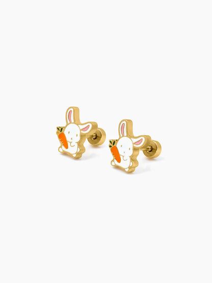 Cinna-Bun 18K Gold Plated Kid's Earrings