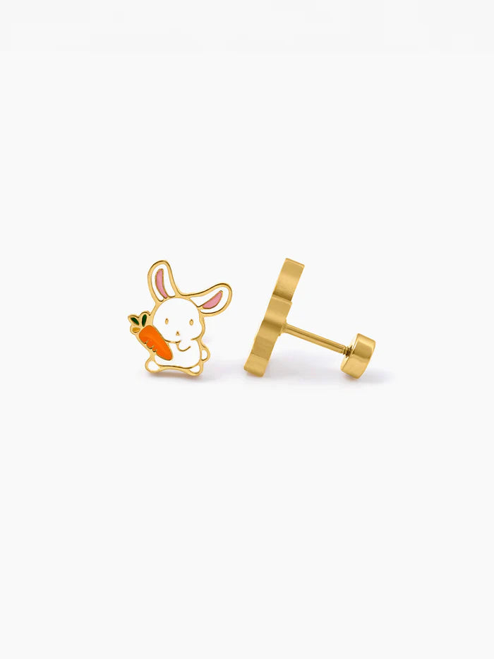 Cinna-Bun 18K Gold Plated Kid's Earrings Gold