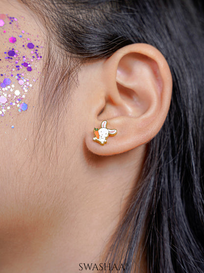 Cinna-Bun 18K Gold Plated Kid's Earrings
