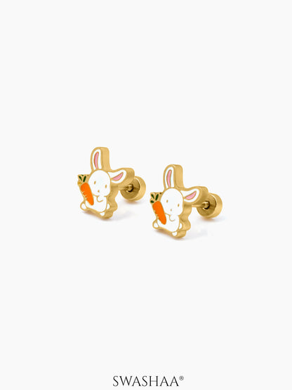 Cinna-Bun 18K Gold Plated Kid's Earrings