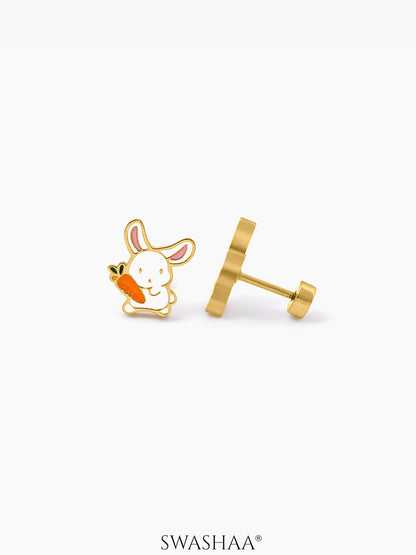 Cinna-Bun 18K Gold Plated Kid's Earrings Gold
