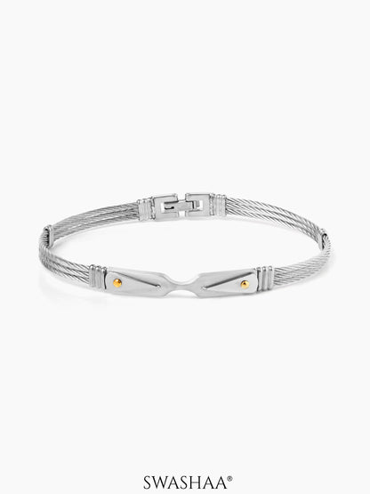 Cadman Wired Men's Bracelet Silver