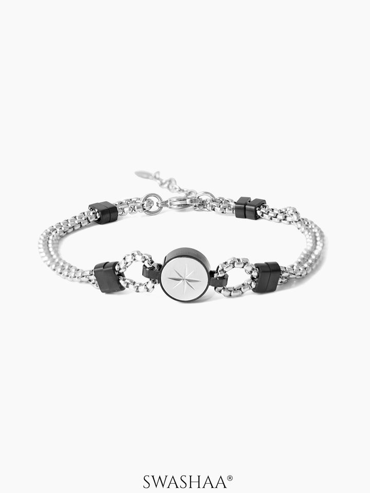 Cal Men's Bracelet Silver