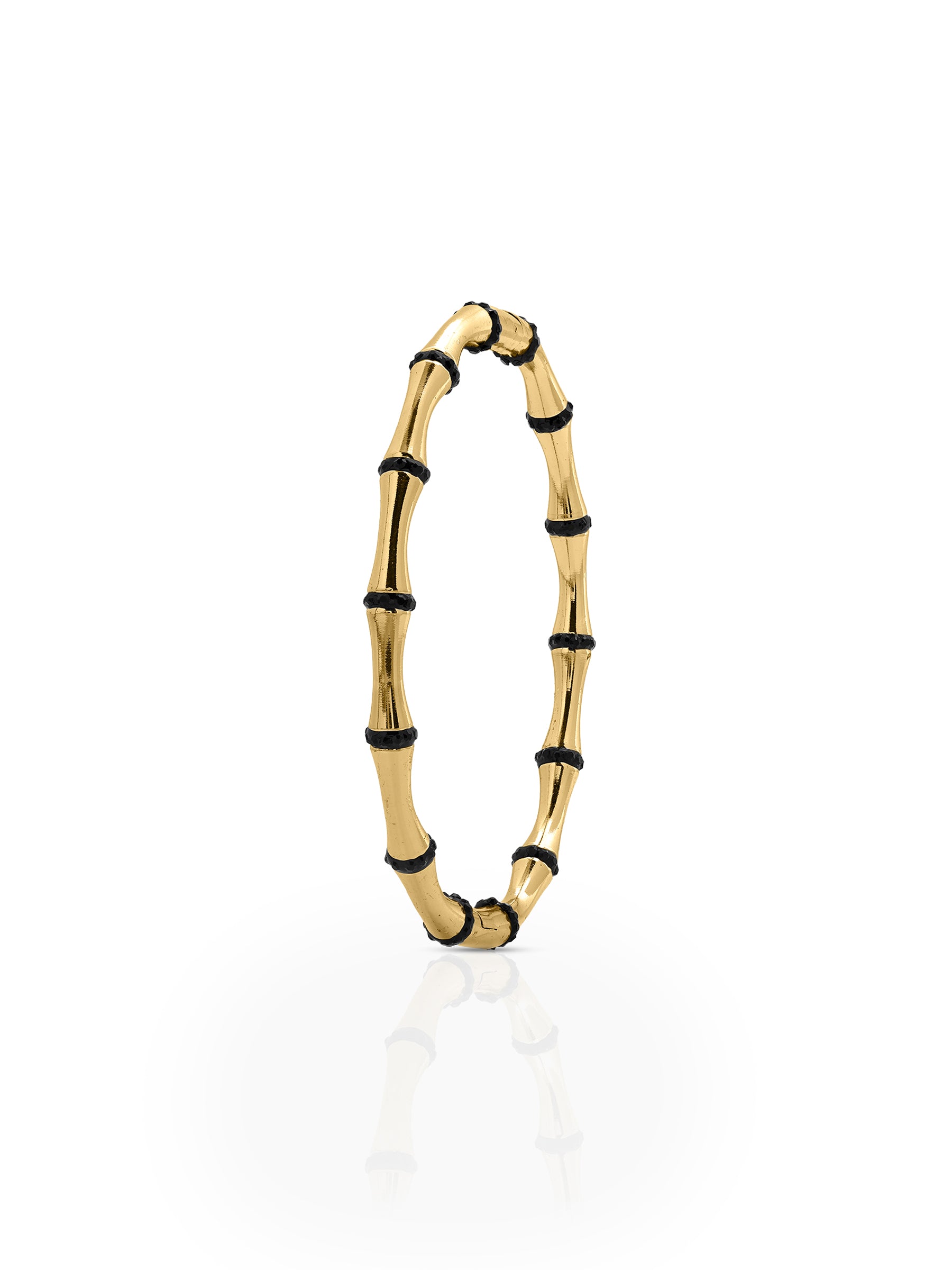 Caloria Bamboo Line 18K Gold Plated Women's Band Bracelet