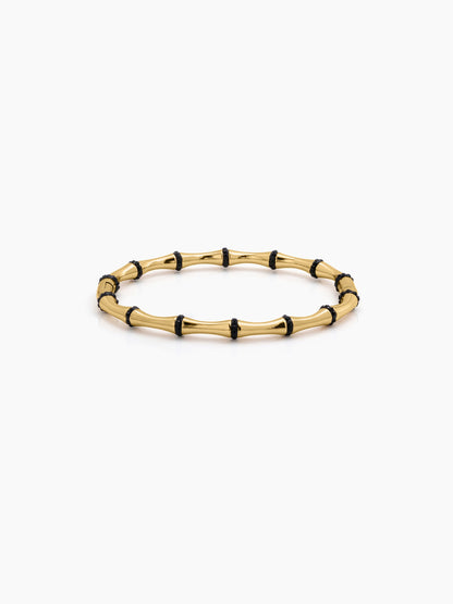 Caloria Bamboo Line 18K Gold Plated Women's Band Bracelet