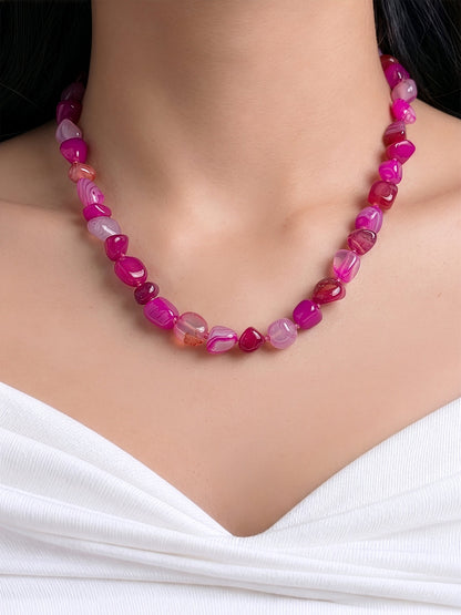 Candy Crush Pink Women’s Beaded Necklace