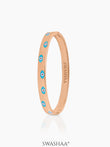 Cara Evil Eye Rosegold Plated Band Bracelet Rose Gold