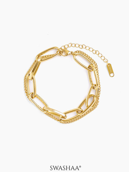 Carta Link 18K Gold Plated Bracelet Gold