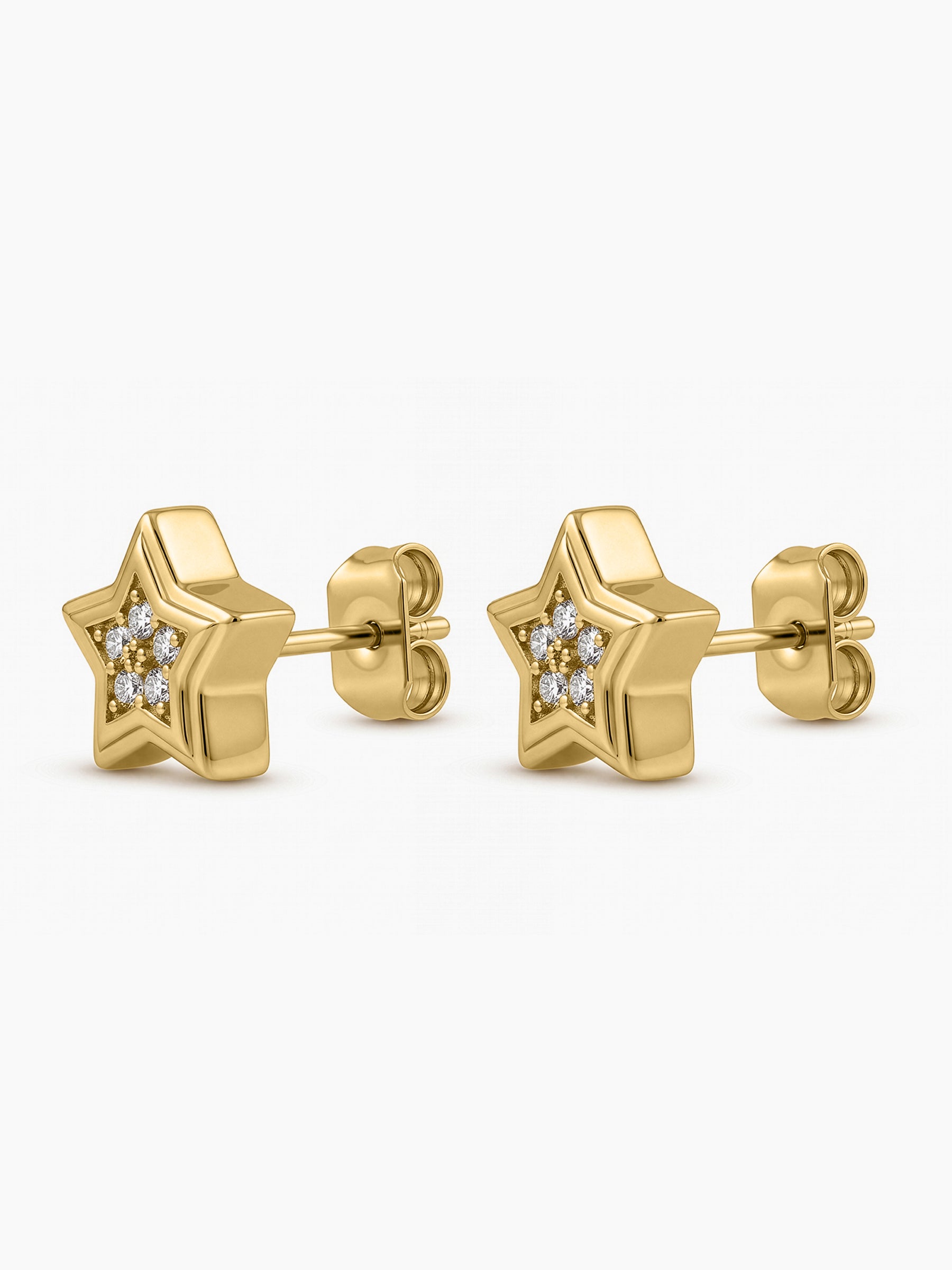 Cavira Star 18K Gold Plated Women's Earrings