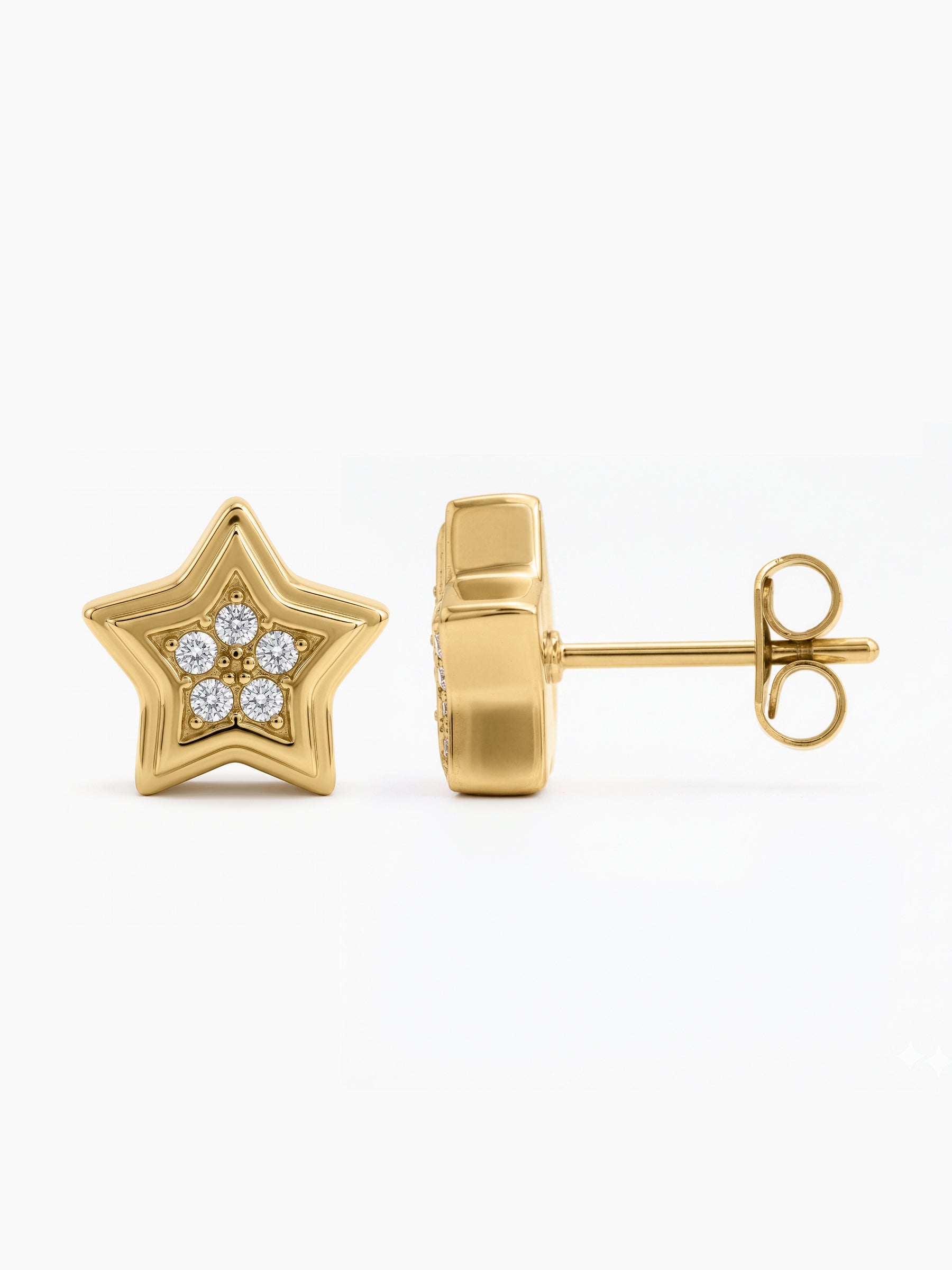 Piri Cavira Star 18K Gold Plated Kid's Earrings Gold