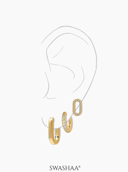 Celia Women's Earrings Set 18K Gold Plated