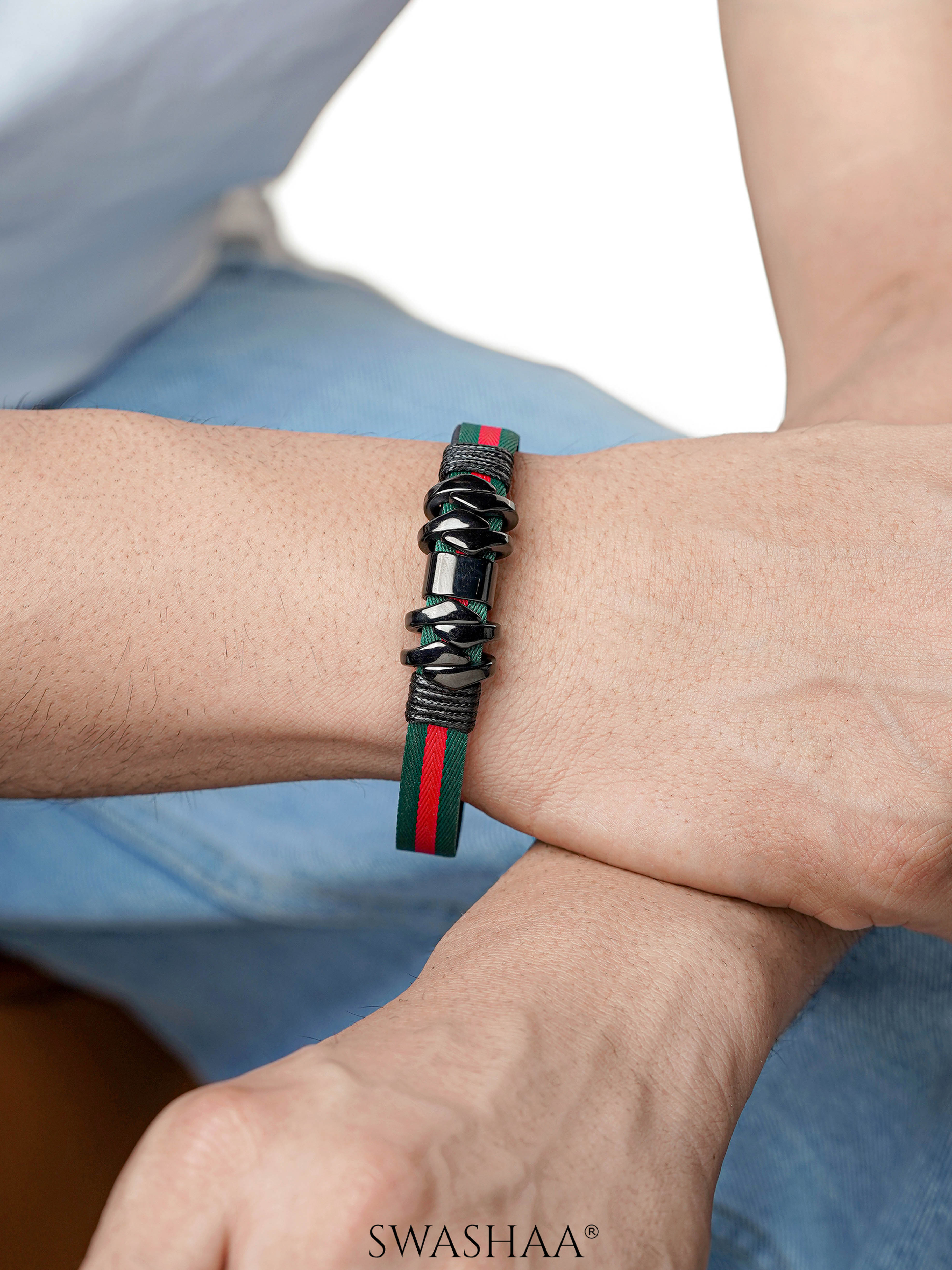 Christopher Men's Leather Bracelet