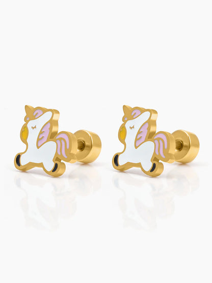 Chub Chub Uni 18K Gold Plated Kid's Stud Earrings
