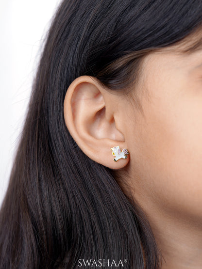 Chub Chub Uni 18K Gold Plated Kid's Stud Earrings