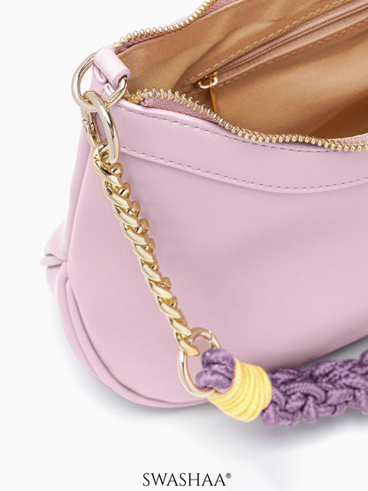 Claire Braided Leather Shoulder Bag