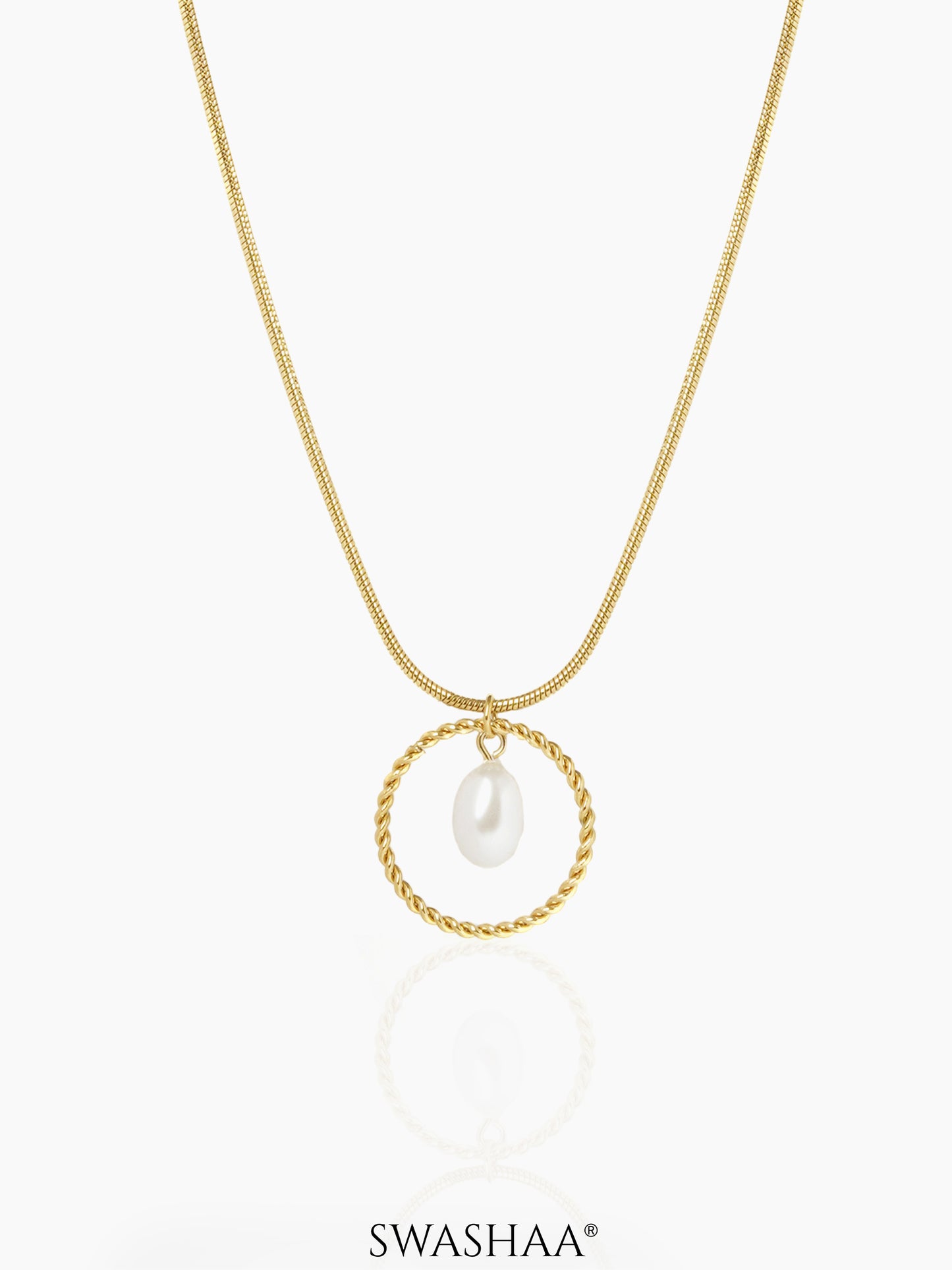 Claudius Pearl 18K Gold Plated Necklace Gold