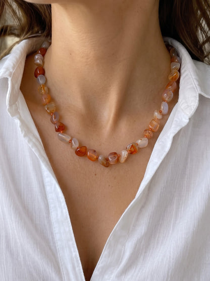 Cleo Peach Women's Beaded Necklace