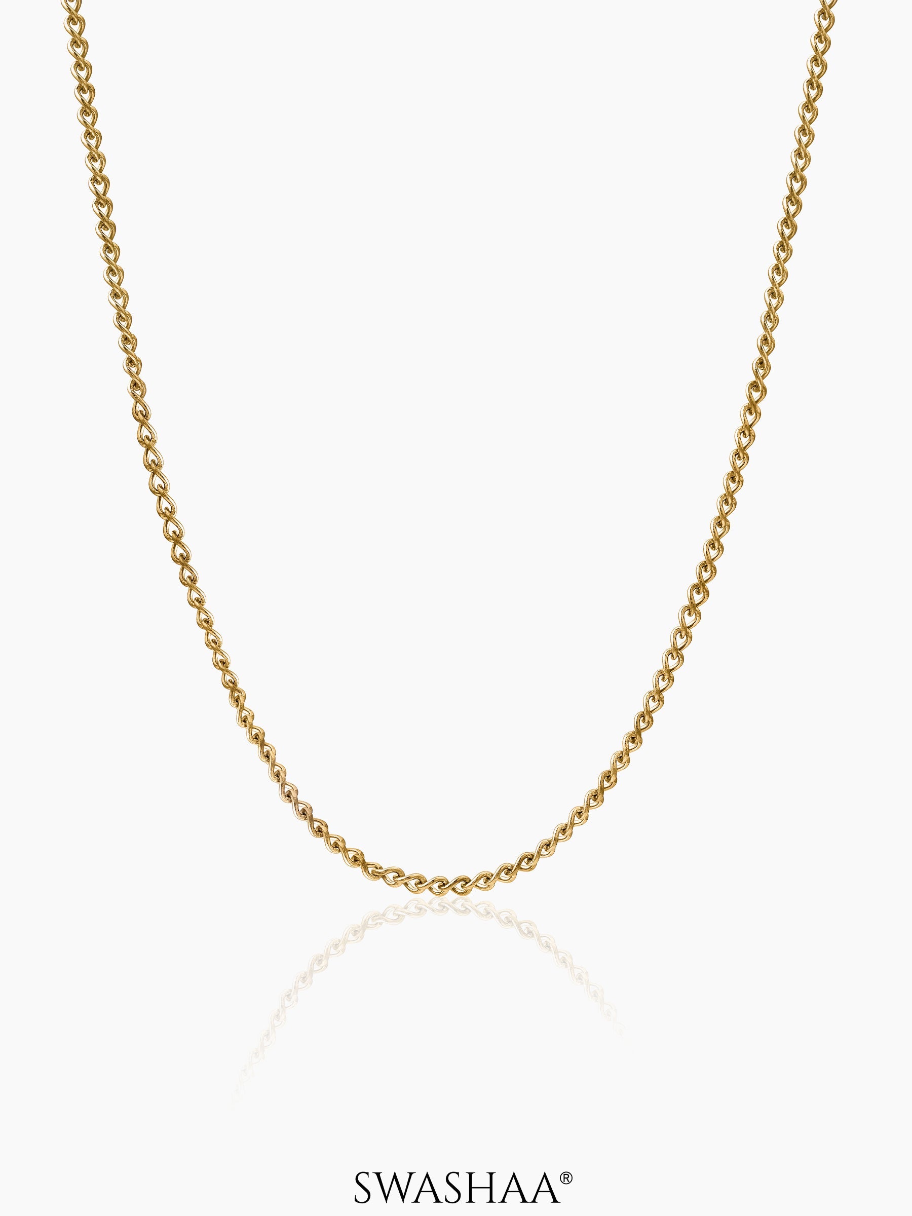 Connel 2 MM Men's Chain 18K Gold Plated