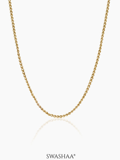 Connel 2 MM Women's Chain 18K Gold Plated