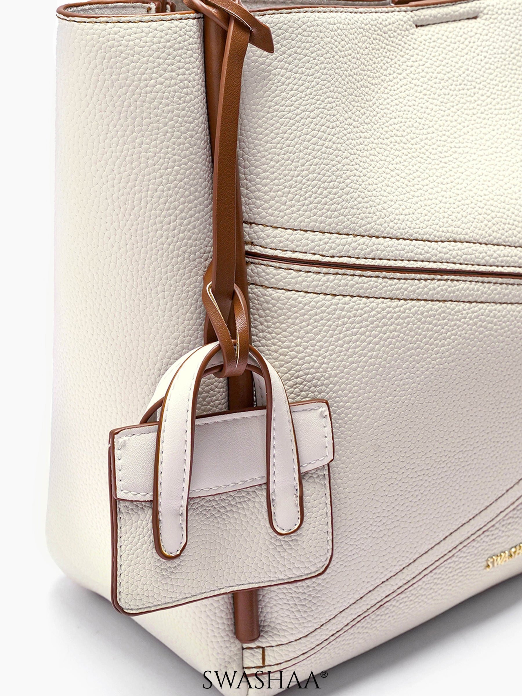 Mic Leather Tote Bag