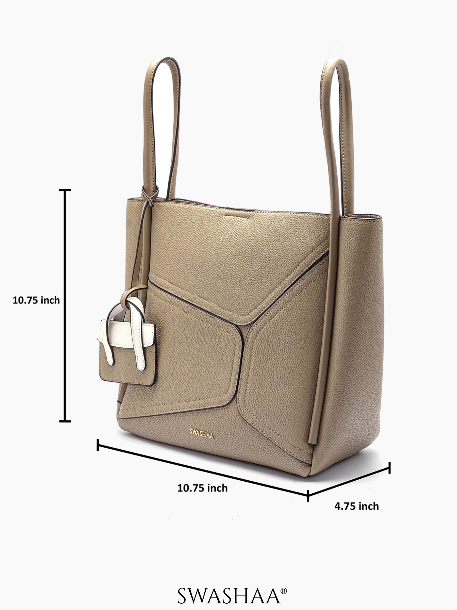 Mic Leather Tote Bag