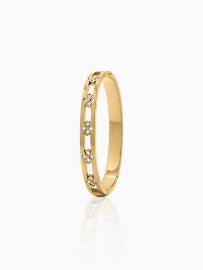 Coralie Diamond 18K Gold Plated Small Wrist Band Bracelet Gold S