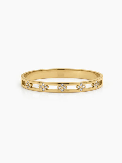 Coralie Diamond 18K Gold Plated Small Wrist Band Bracelet
