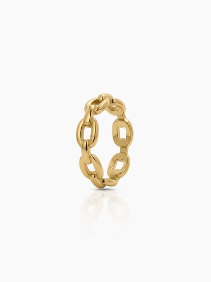 Coran Link 18K Gold Plated Band Men's Rings Gold