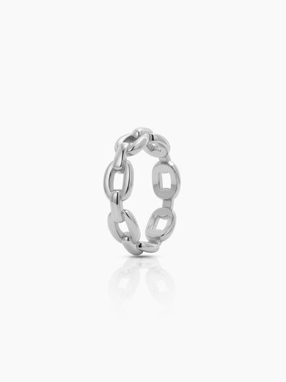Coran Link Silver Band Men's Rings Silver