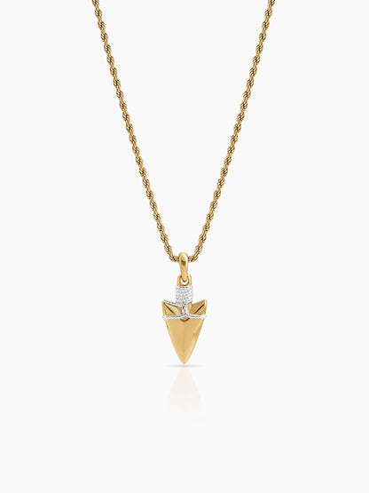 Corven Dagger 18K Gold Plated - Silver Men’s Chain Pendant Gold - Silver
