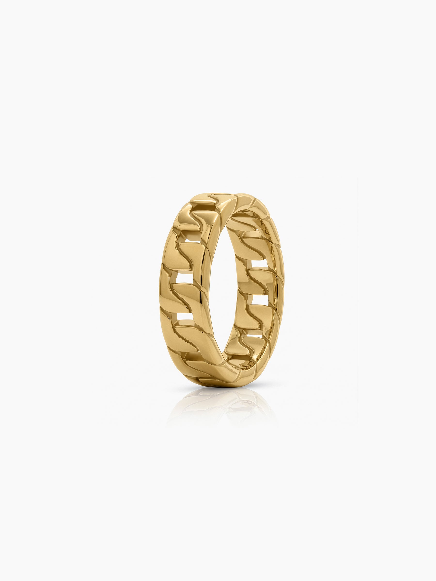 Corvik Link 18K Gold Plated Band Men's Rings Gold